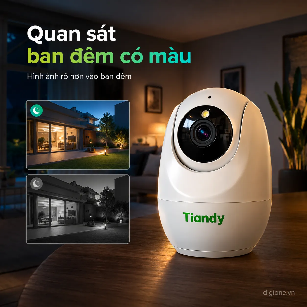 Camera TIANDY TC-H332N 3MP - AI nhận diện người, Đàm thoại 2 chiều
