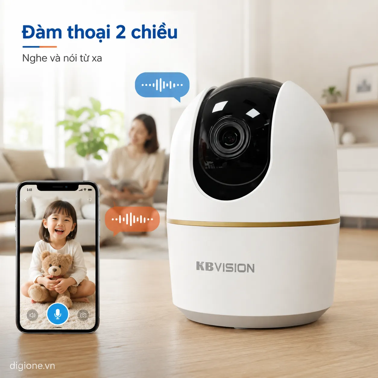 Camera KBVISION KX-A5W 5MP 3K - AI nhận diện người, Đàm thoại 2 chiều