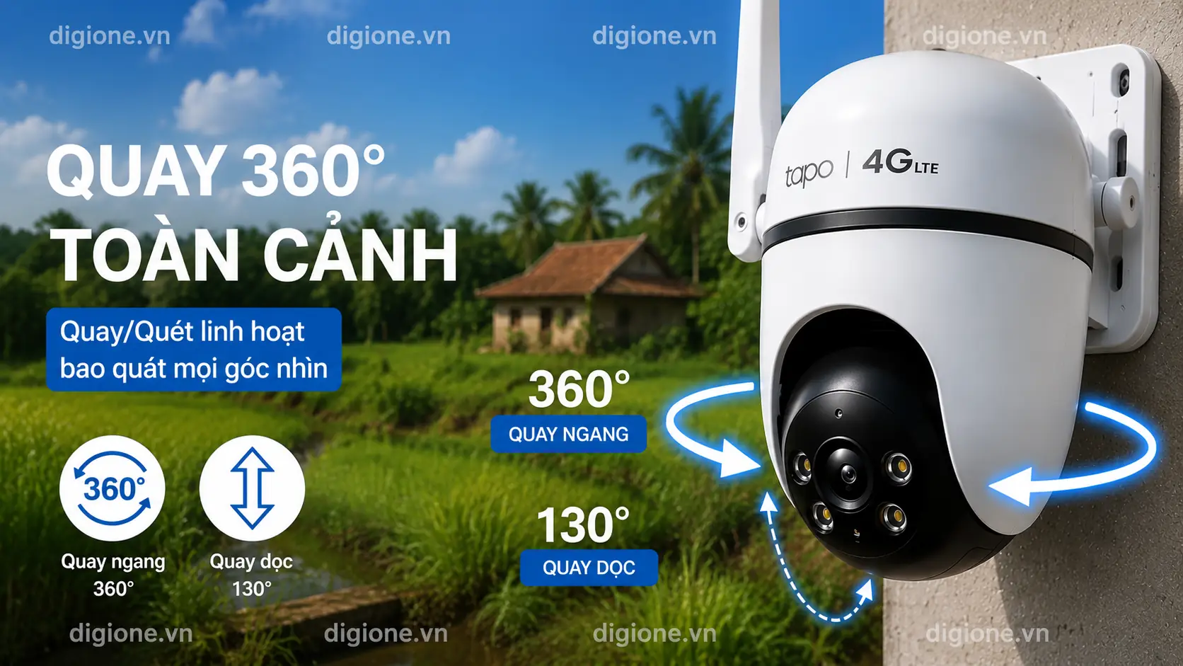 Camera Tapo C501GW quay qu&eacute;t 360 độ to&agrave;n cảnh gi&aacute;m s&aacute;t kh&ocirc;ng điểm m&ugrave;