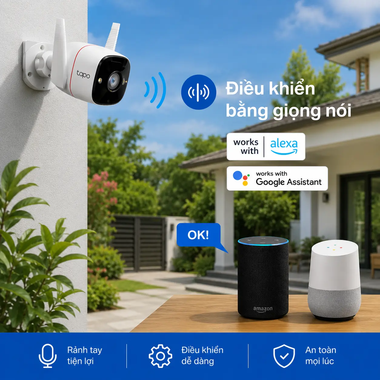 Camera TP-LINK TAPO TC65 Wi-Fi 3MP Ngoài Trời IP66