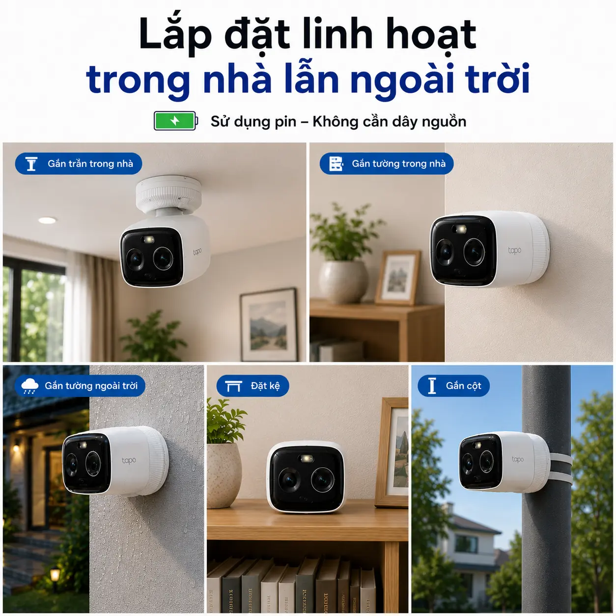Camera TP-LINK TAPO C400 1080P Pin Sạc Không Dây IP65