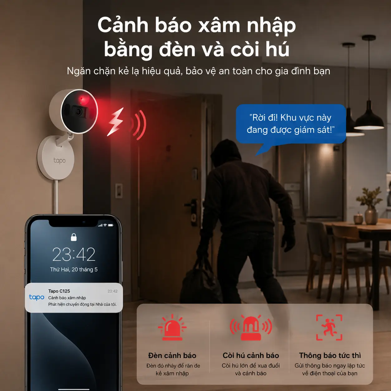Camera TP-LINK TAPO C125 AI Wi-Fi 2K QHD HomeKit Trong Nhà