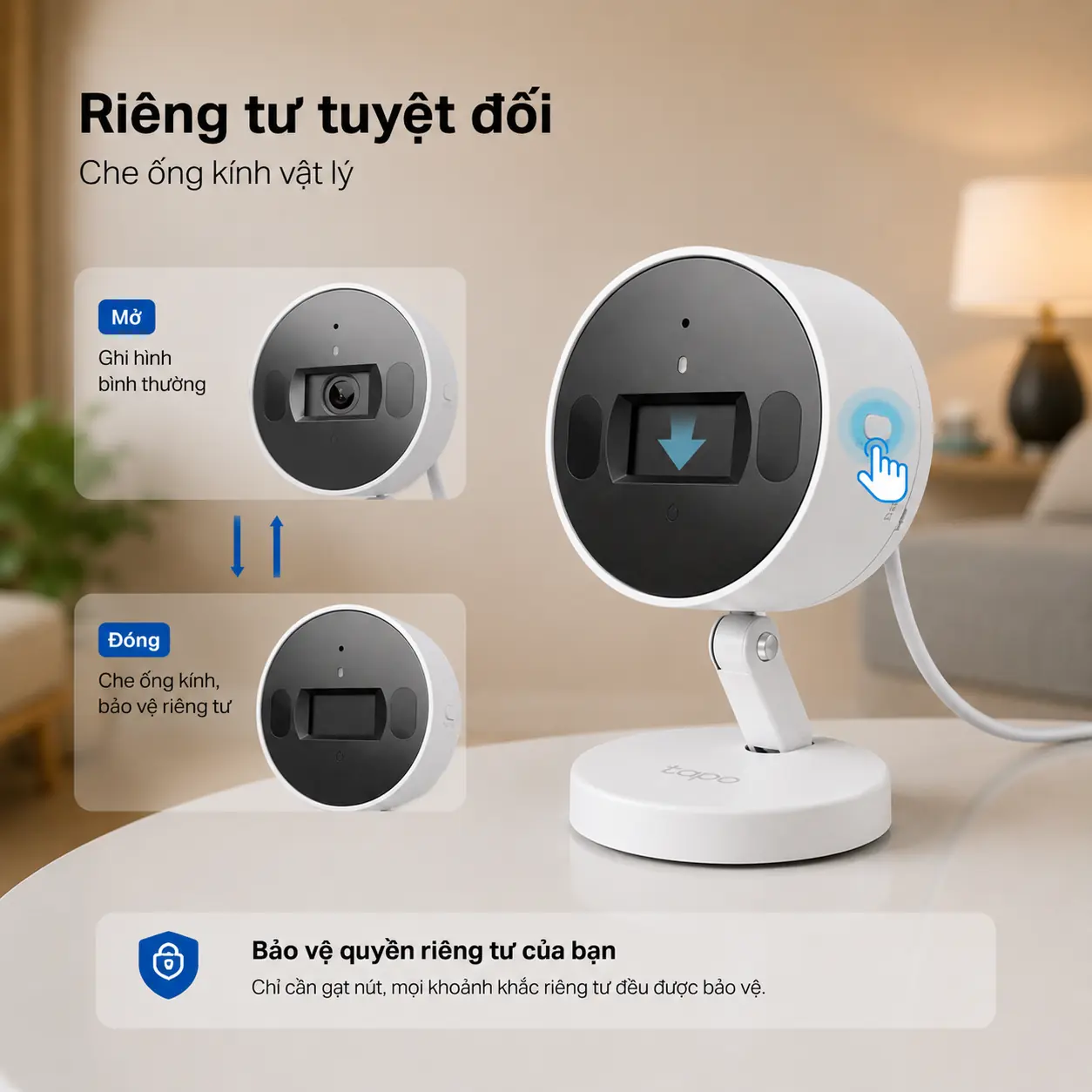 Camera TP-LINK TAPO C125 AI Wi-Fi 2K QHD HomeKit Trong Nhà