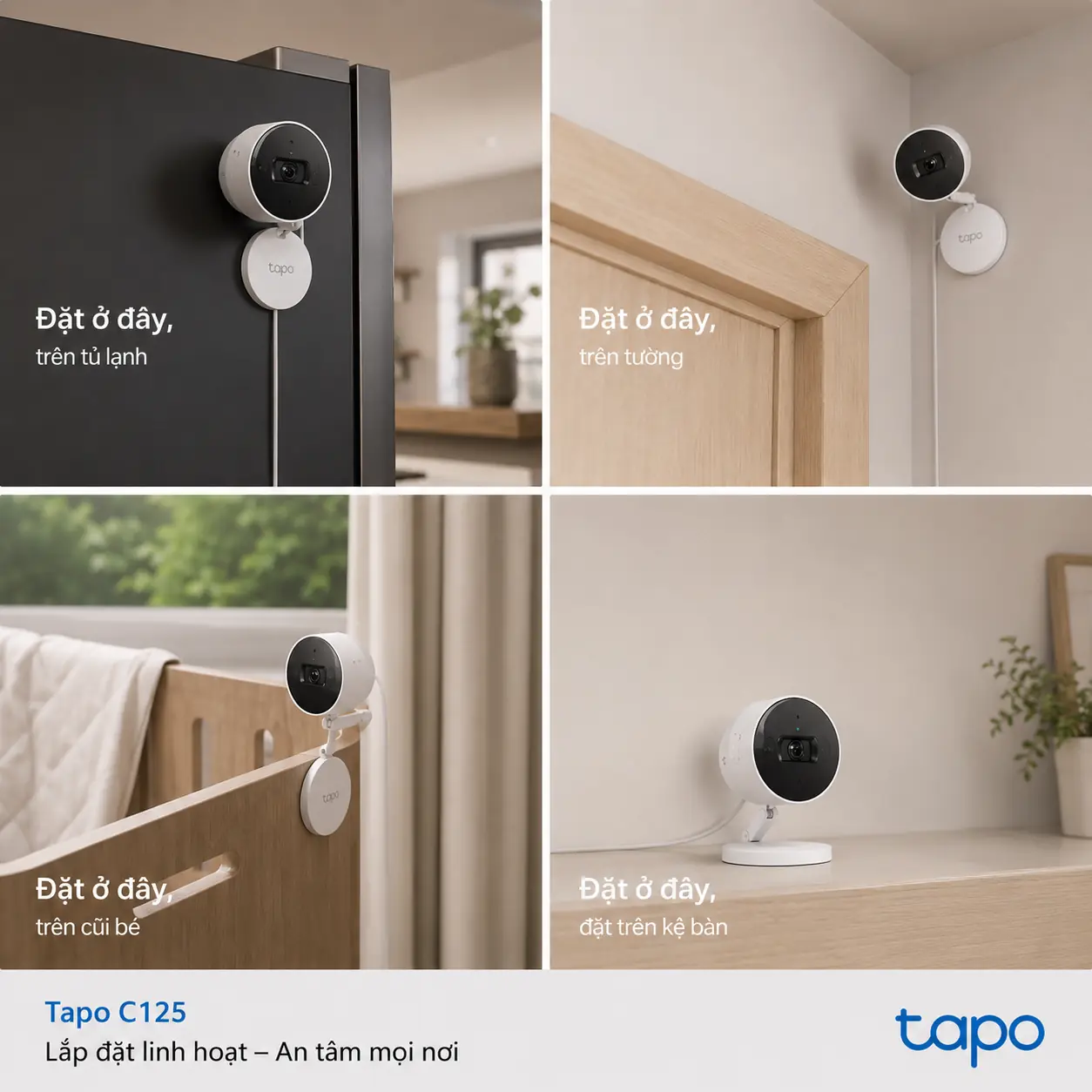 Camera TP-LINK TAPO C125 AI Wi-Fi 2K QHD HomeKit Trong Nhà