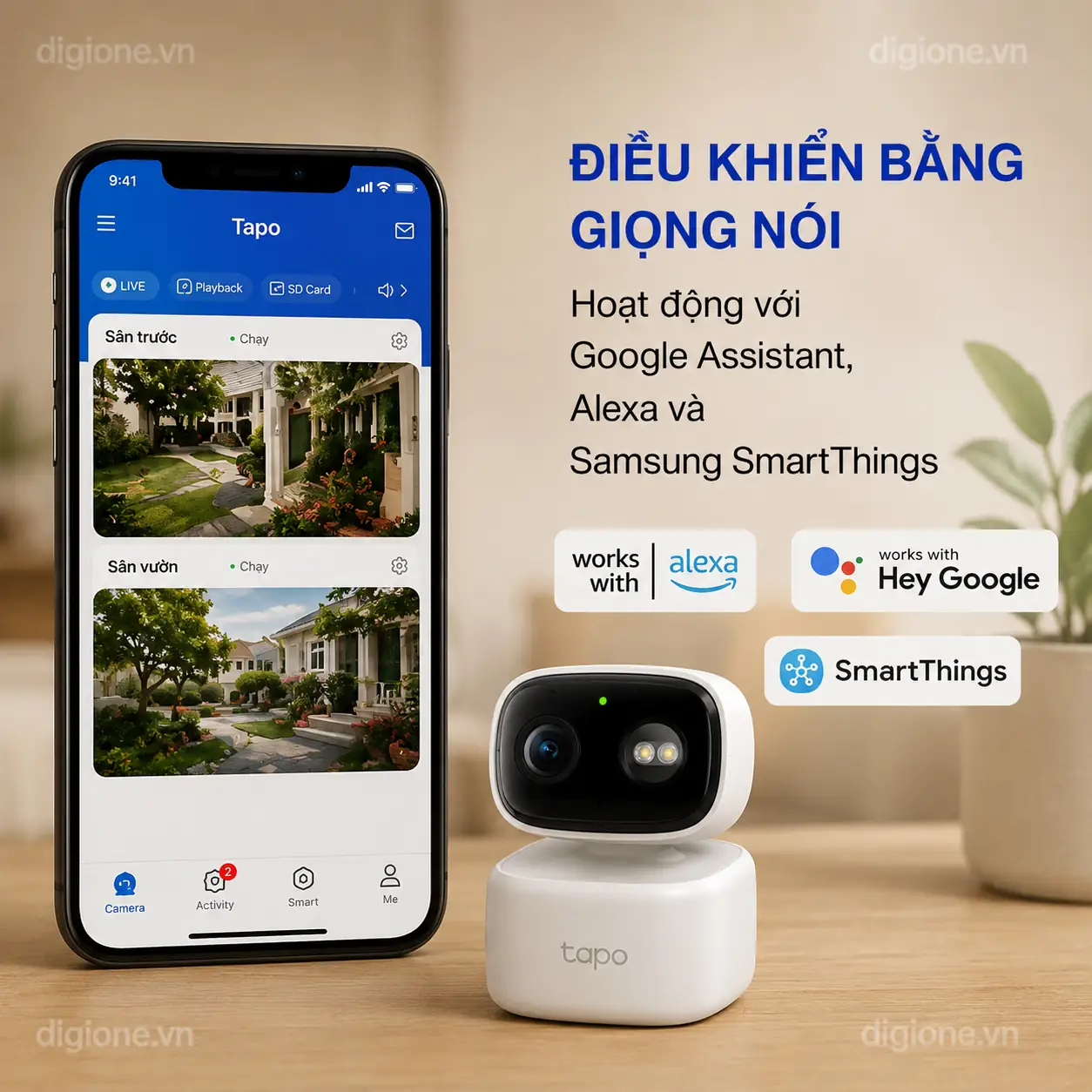 Camera TP-LINK TAPO C206 Wi-Fi 1080P Xoay Trong/Ngoài Nhà