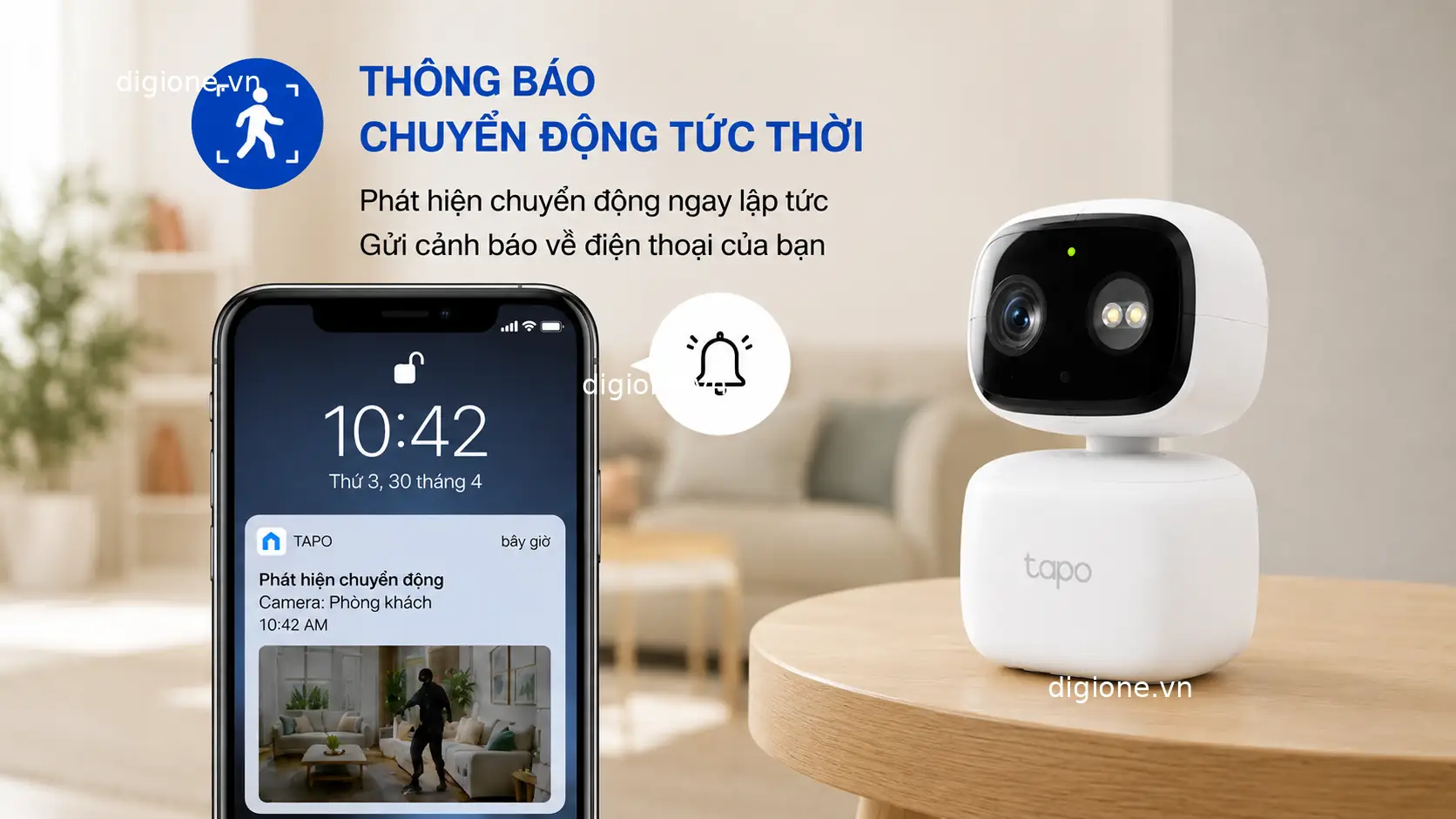Camera Tapo C206 th&ocirc;ng b&aacute;o chuyển động th&ocirc;ng minh ph&aacute;t hiện người v&agrave; cảnh b&aacute;o
