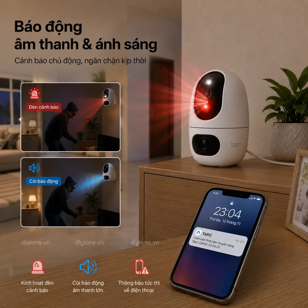 Camera TP-LINK TAPO C245D Dual Lens 2K Pan/Tilt Trong Nhà AI