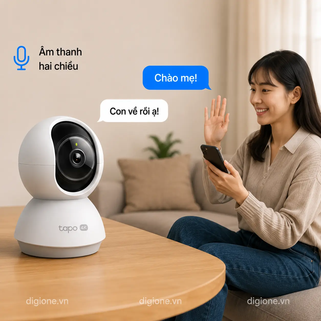 Camera TP-LINK TAPO C250 4K 8MP AI Pan/Tilt Trong Nhà