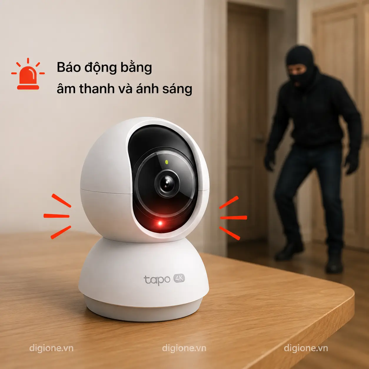 Camera TP-LINK TAPO C250 4K 8MP AI Pan/Tilt Trong Nhà