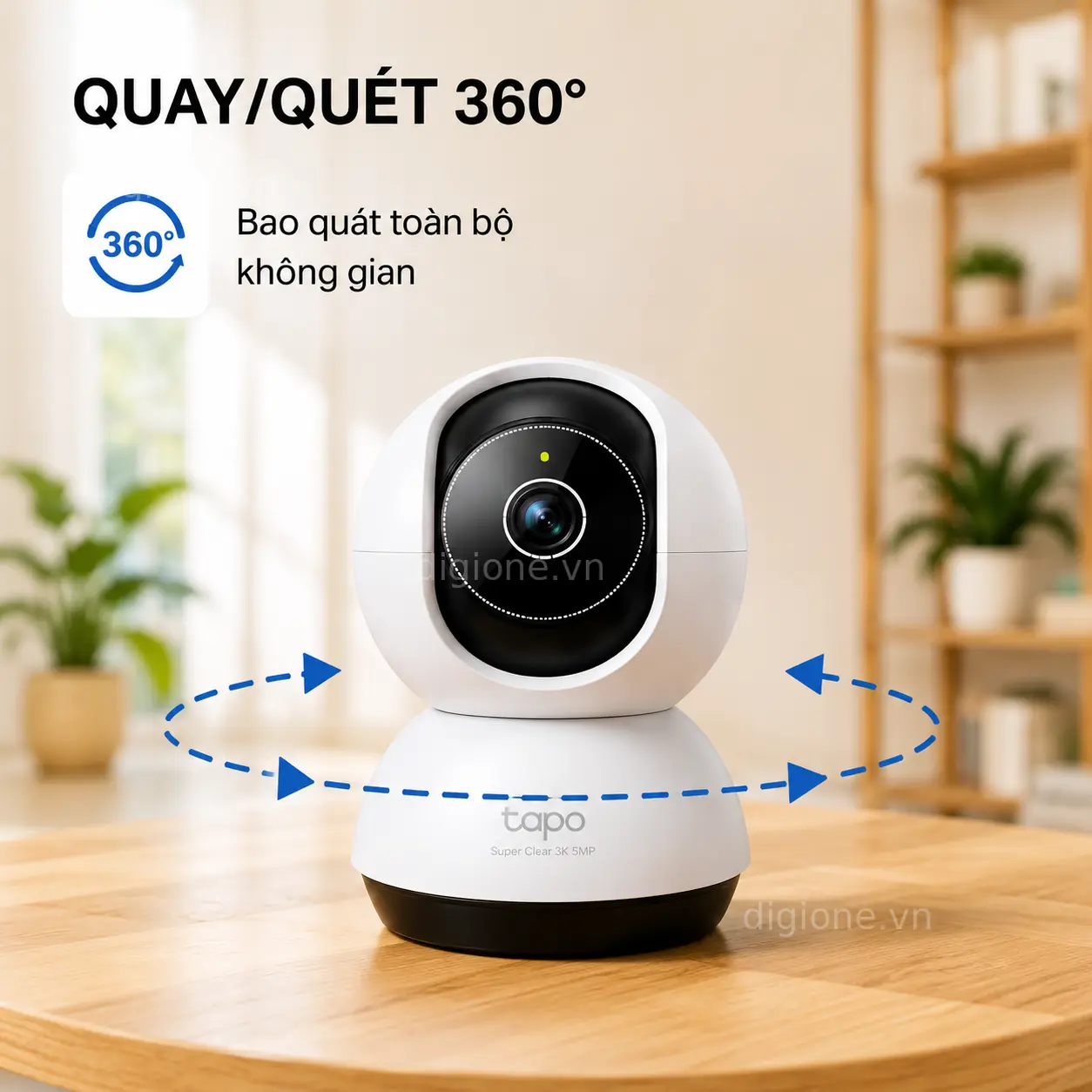 Camera TP-LINK TAPO TC74 AI Wi-Fi 3K Xoay 360° Trong Nhà