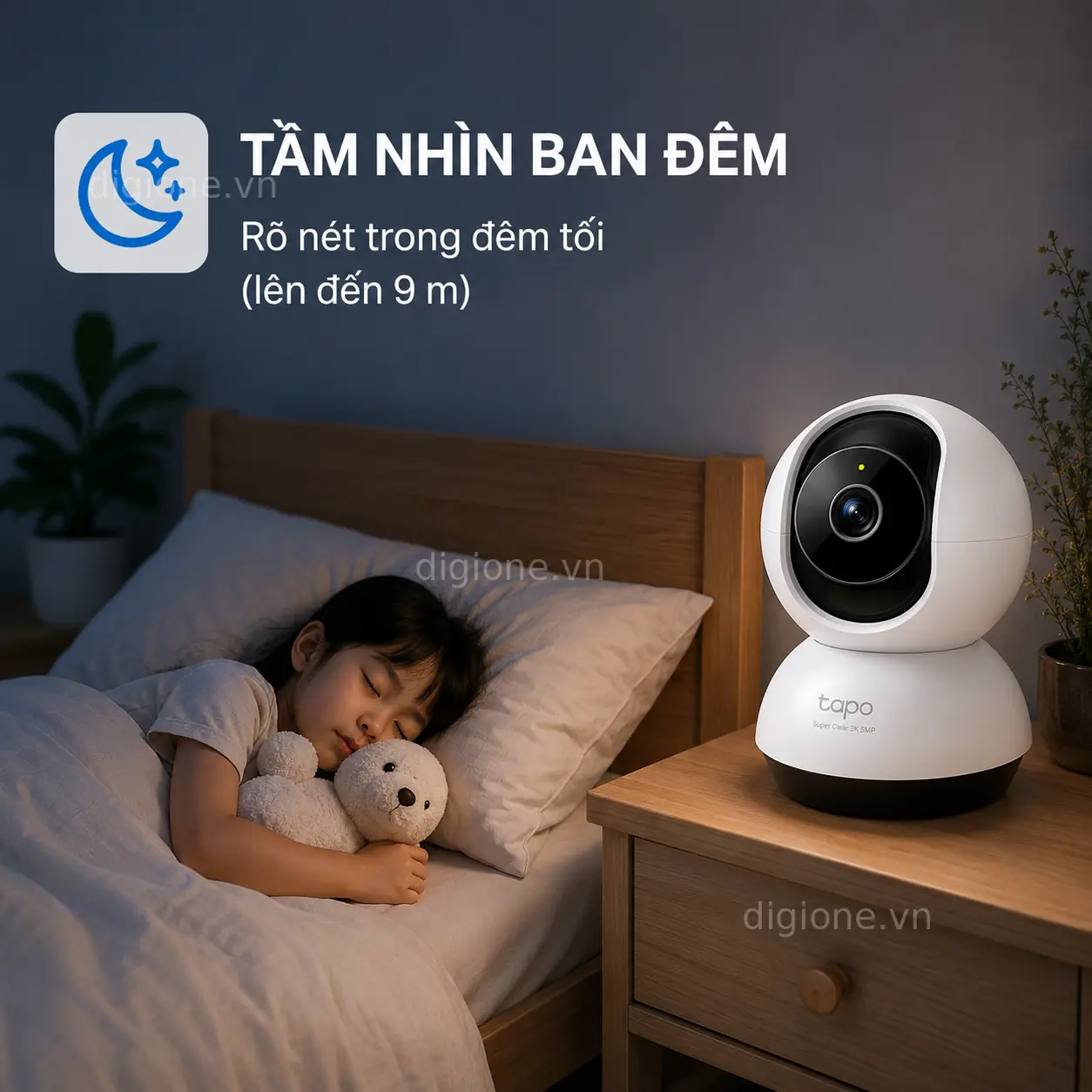 Camera TP-LINK TAPO TC74 AI Wi-Fi 3K Xoay 360° Trong Nhà
