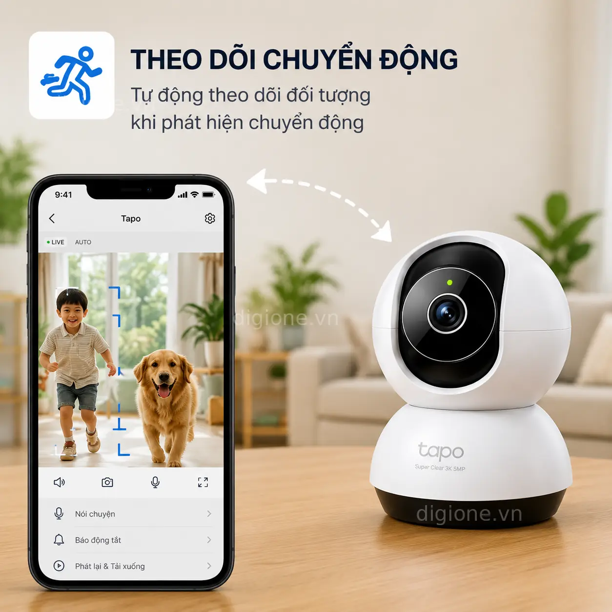 Camera TP-LINK TAPO TC74 AI Wi-Fi 3K Xoay 360° Trong Nhà