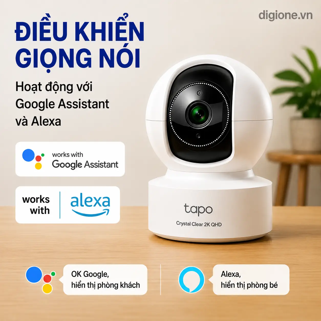 Camera TP-LINK TAPO C222 AI Wi-Fi 2K QHD Xoay 360° Trong Nhà