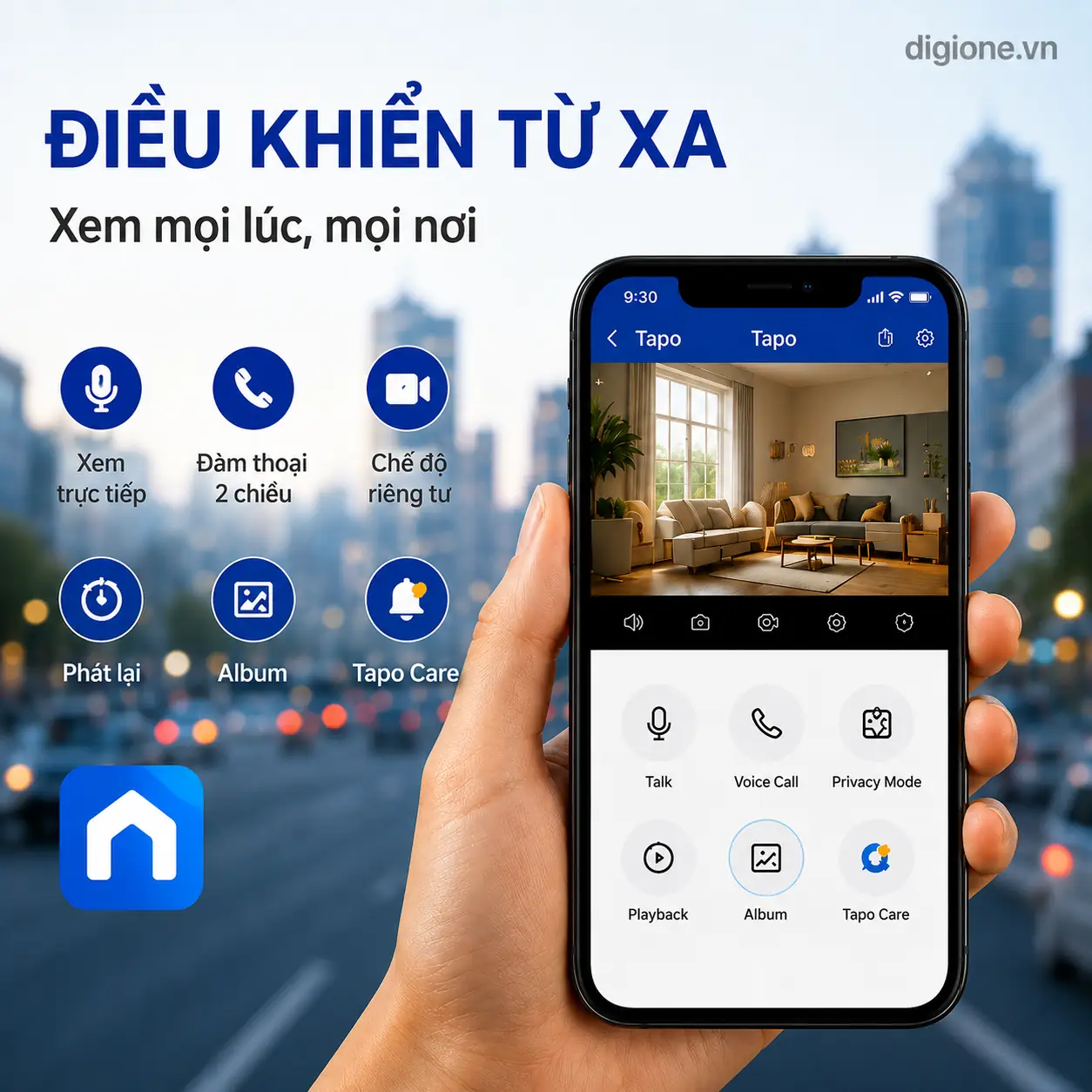 Camera TP-LINK TAPO C222 AI Wi-Fi 2K QHD Xoay 360° Trong Nhà