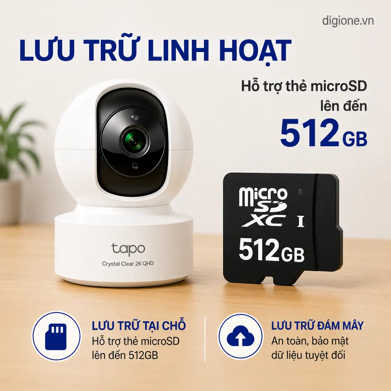 Camera TP-LINK TAPO C222 AI Wi-Fi 2K QHD Xoay 360° Trong Nhà