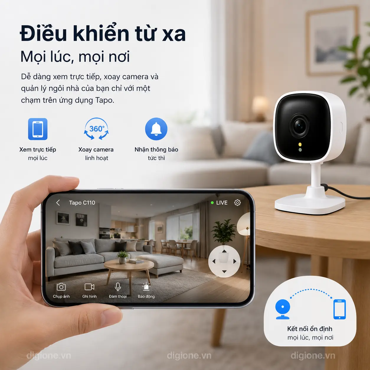 Camera TP-LINK TAPO C110 Wi-Fi 3MP Cố Định Trong Nhà