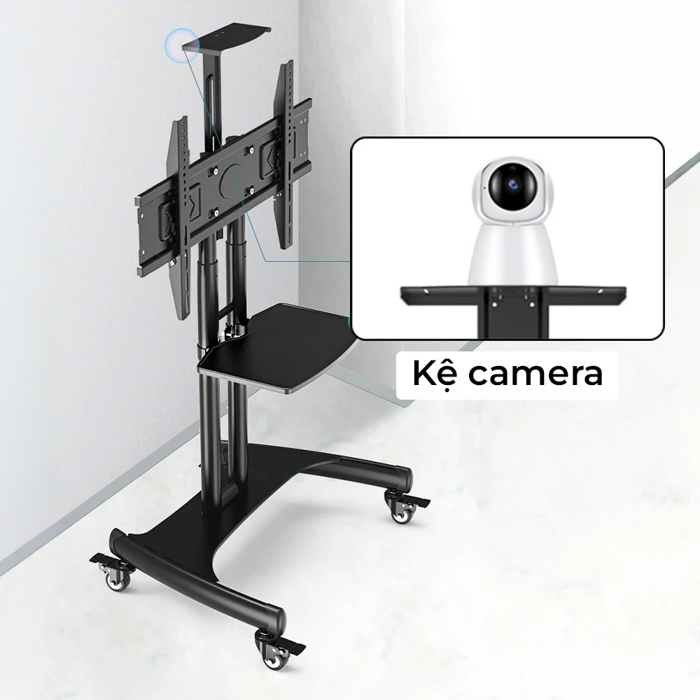 Giá Treo Tivi Di Động Nhập Khẩu Ava1500 32-75 inch Có Khay Đựng Camera