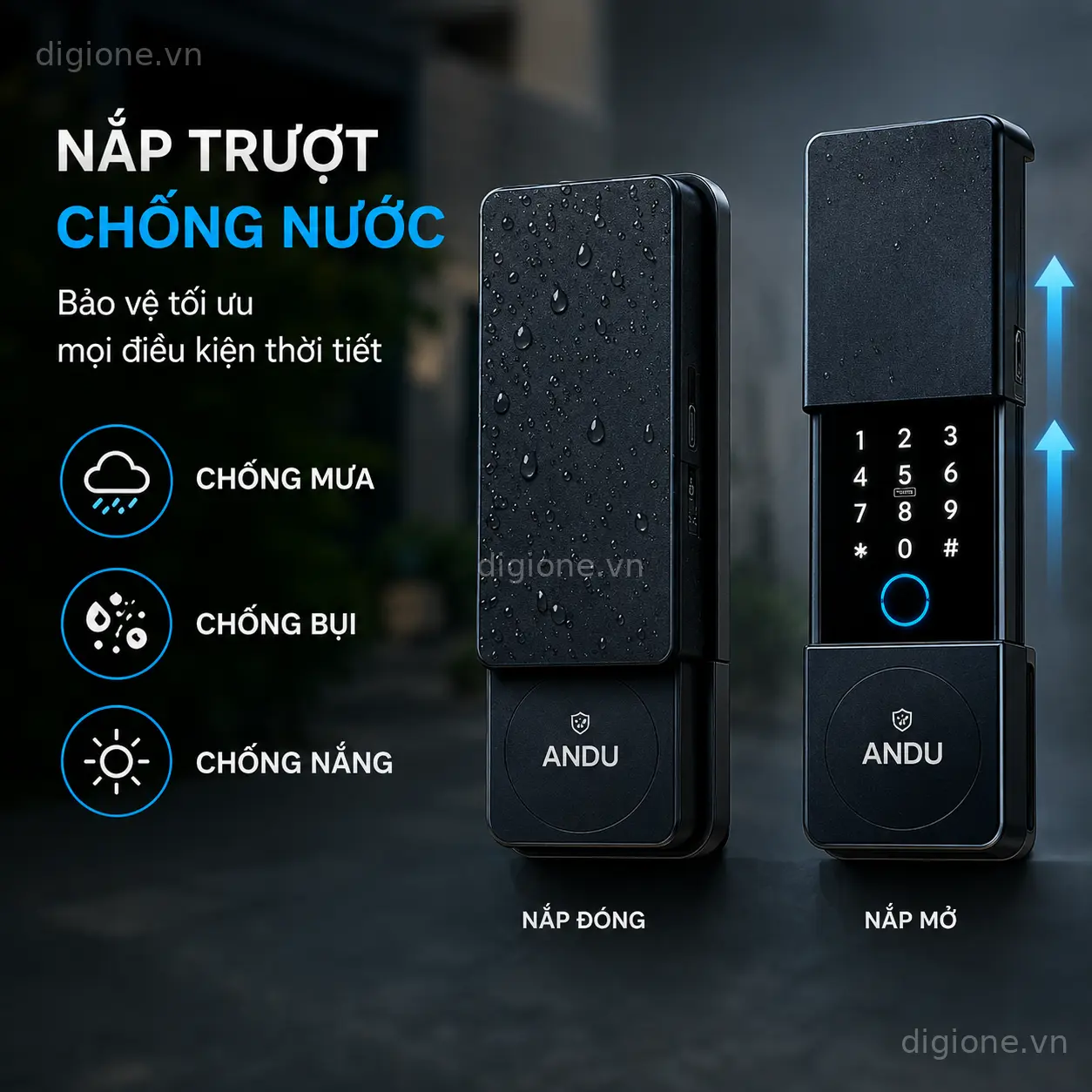 Khoá Cửa Cổng Andu A321 - Mở Khoá 2 Mặt Cao Cấp