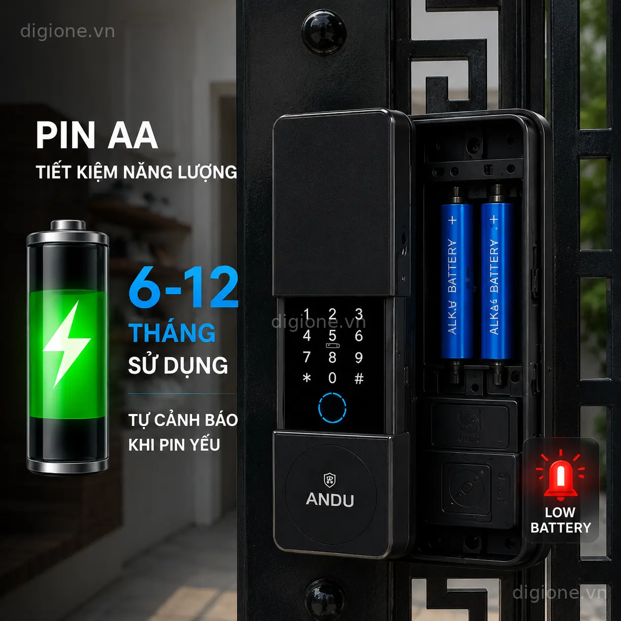 Khoá Cửa Cổng Andu A321 - Mở Khoá 2 Mặt Cao Cấp