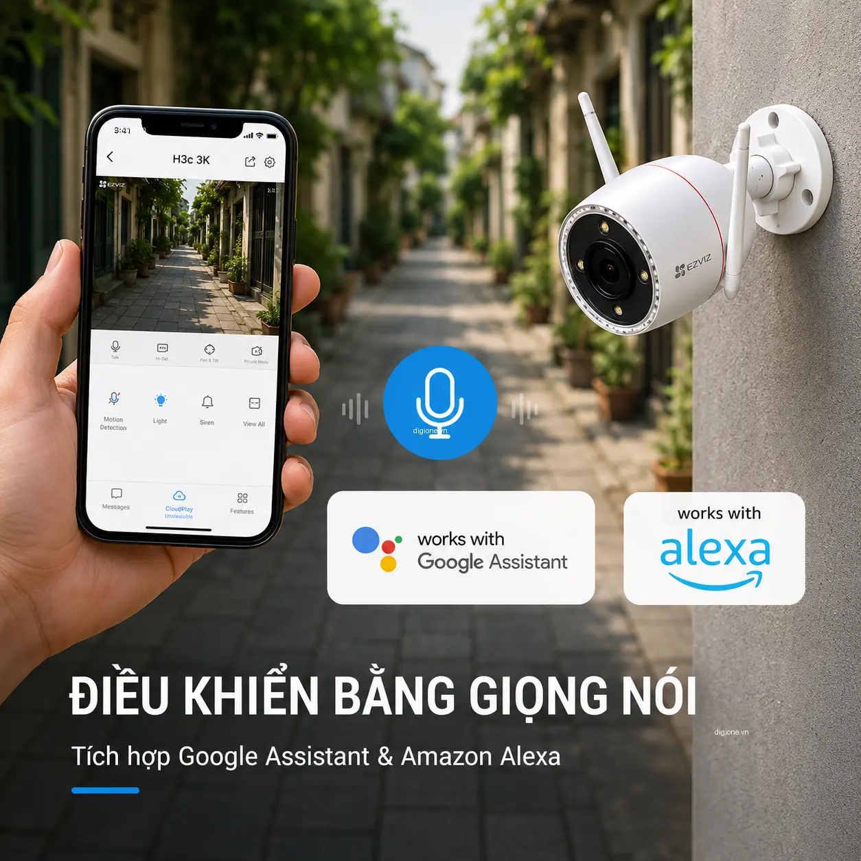 Camera EZVIZ H3C 3K 5MP - Có Màu Ban Đêm