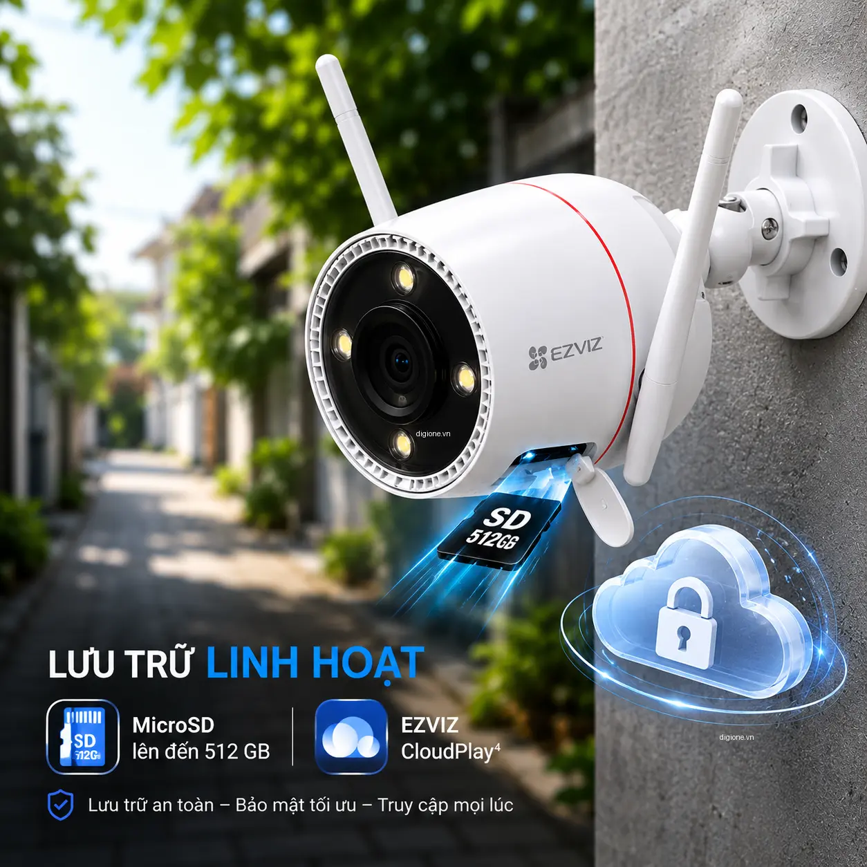 Camera EZVIZ H3C 3K 5MP - Có Màu Ban Đêm