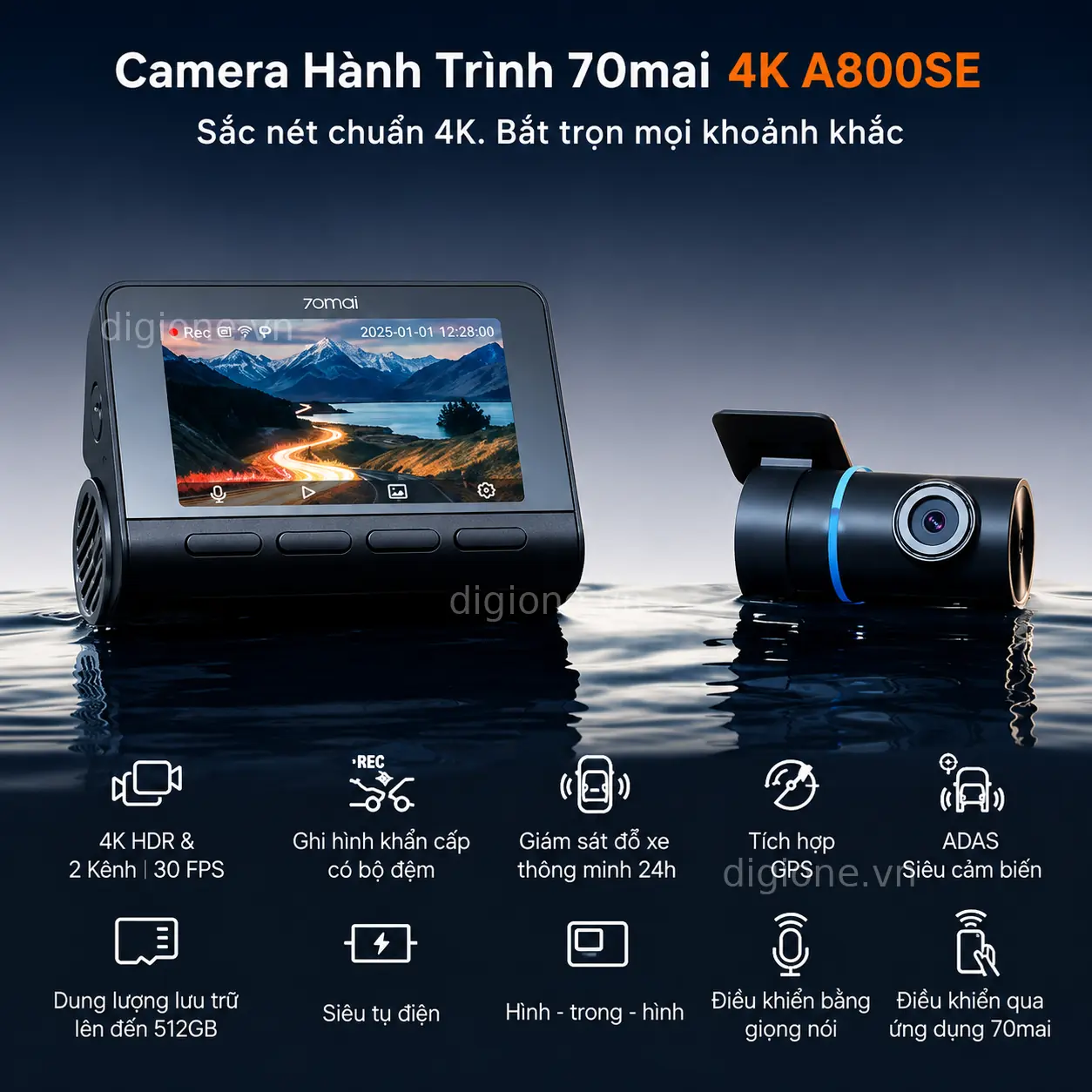 Camera Hành Trình 70mai S800SE - Cảnh Báo Giao Thông