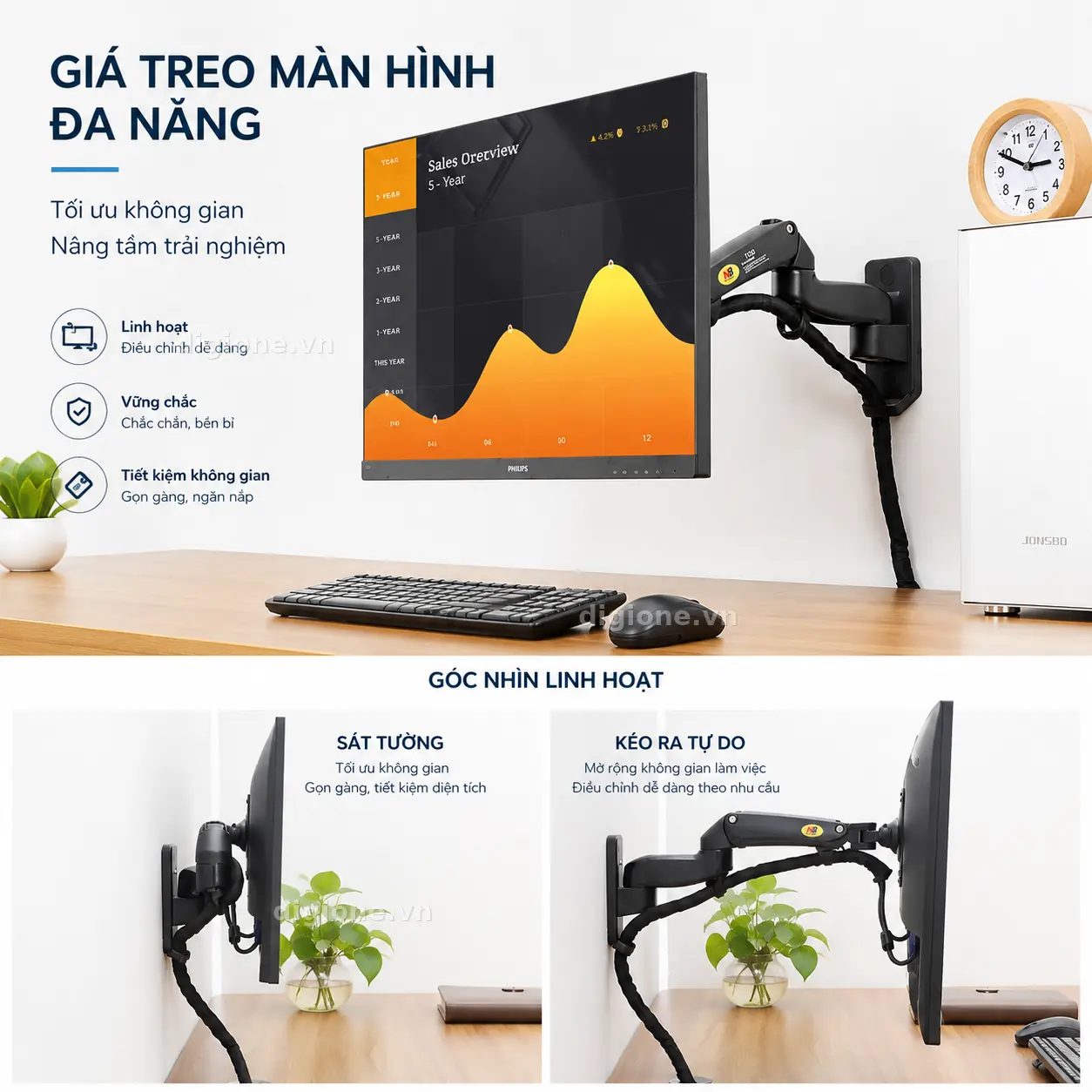 Giá Treo Màn Hình Máy Tính NB-F150 17 - 35 inch