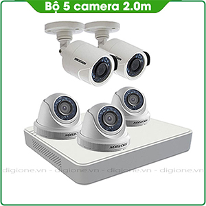 Bộ 5 Mắt Camera HIKVISION 2.0mp