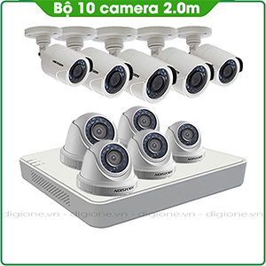 Bộ 10 Mắt Camera HIKVISION 2.0mp