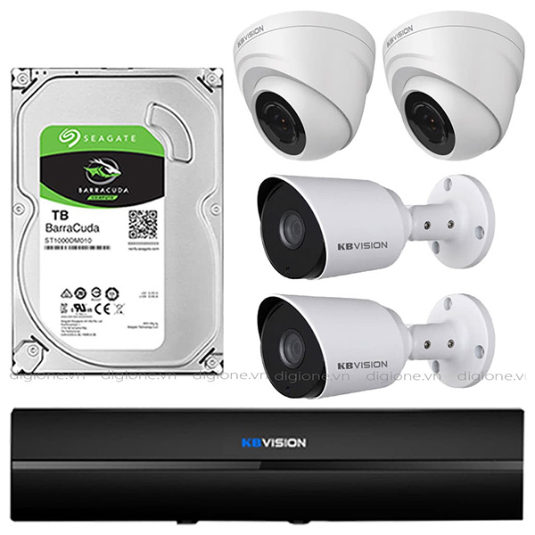 Bộ 4 Mắt Camera KBVISION 2.0mp