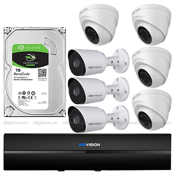Bộ 7 Mắt Camera KBVISION 2.0mp