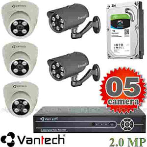 Bộ 5 Mắt Camera VANTECH 2.0mp