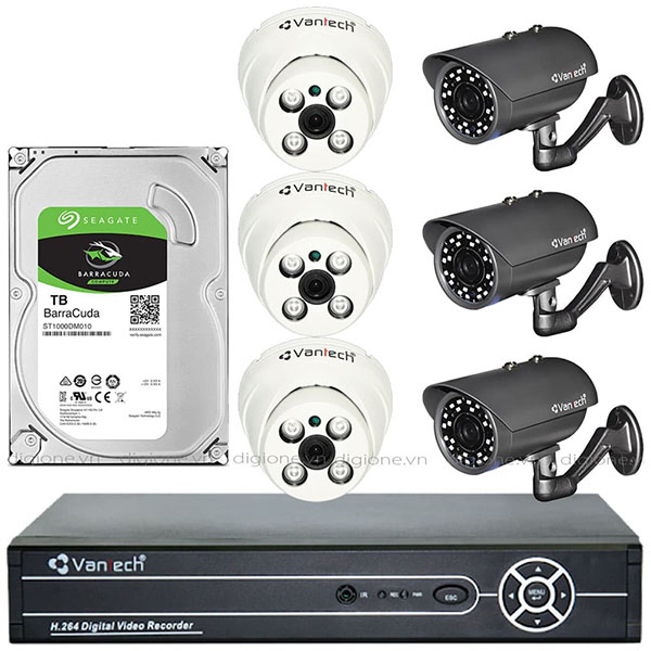 Bộ 6 Mắt Camera VANTECH 2.0mp