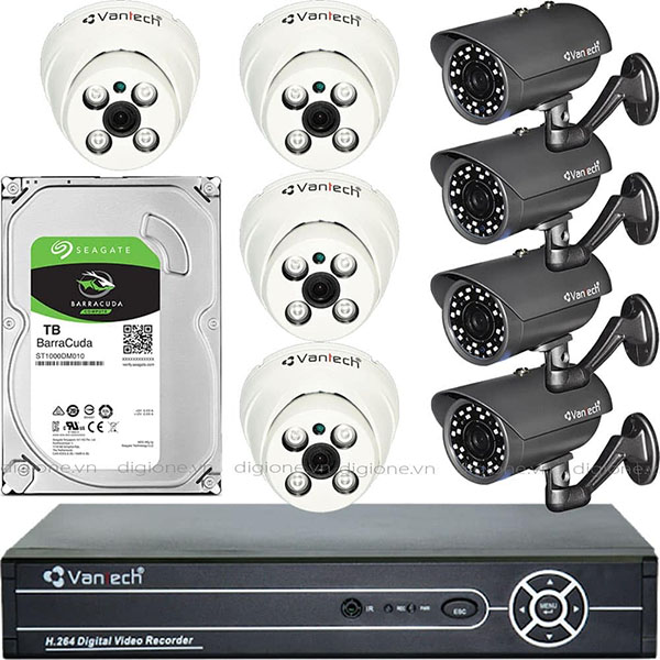 Bộ 8 Mắt Camera VANTECH 2.0mp