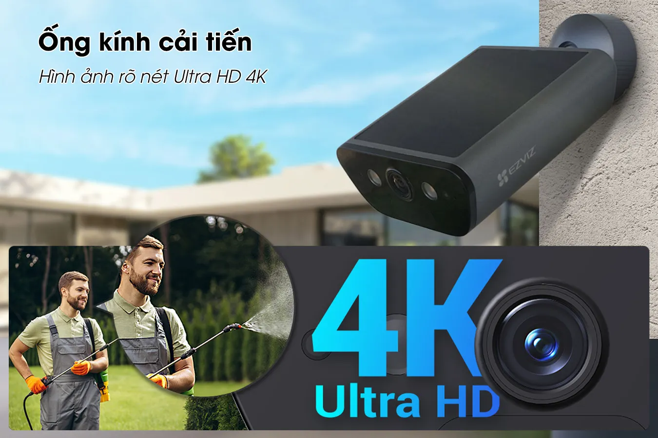 Camera Ezviz EB5 8MP - Sử Dụng Pin