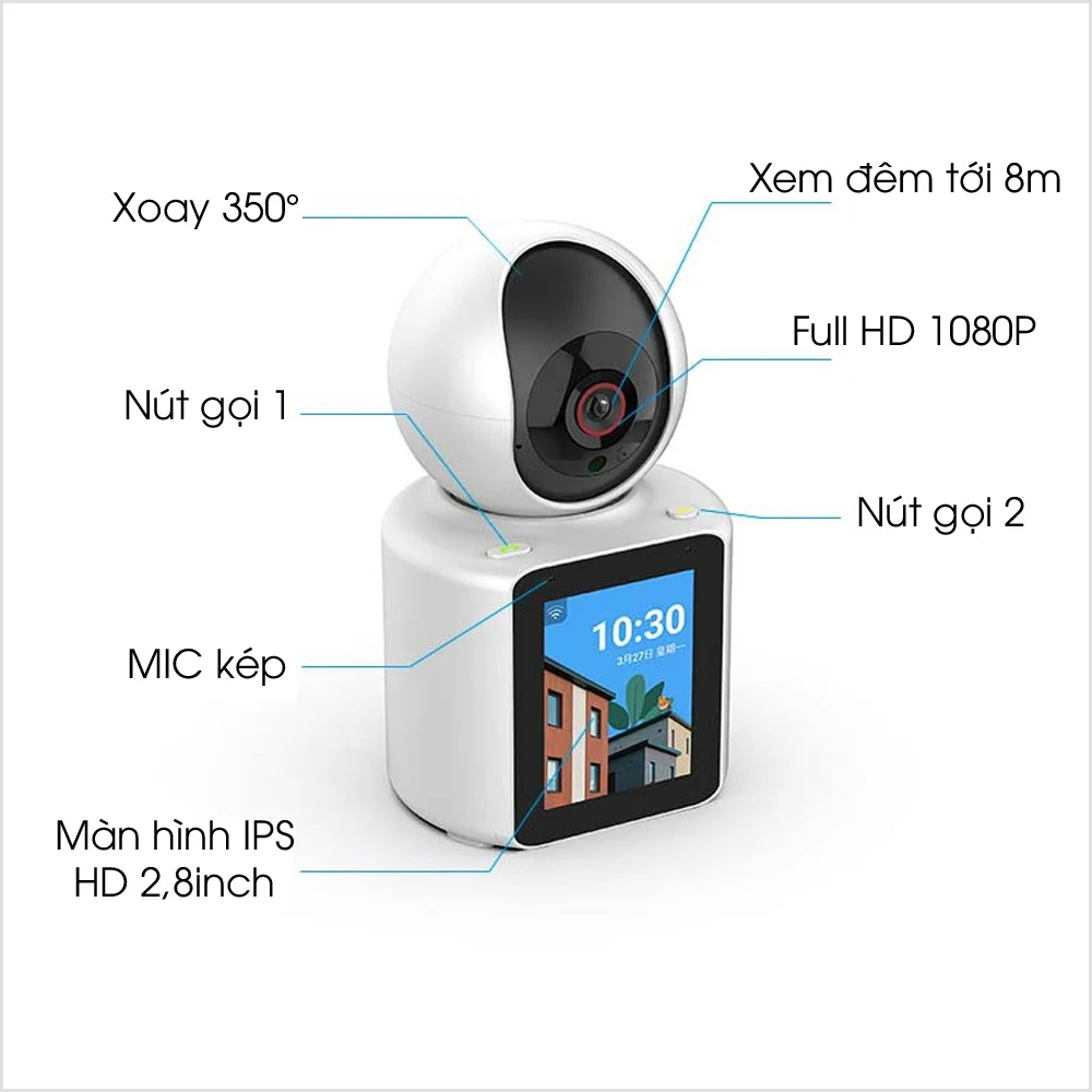 Camera YooSee DP06S-C31 1080p - gọi điện trực tiếp (app-iCSee)