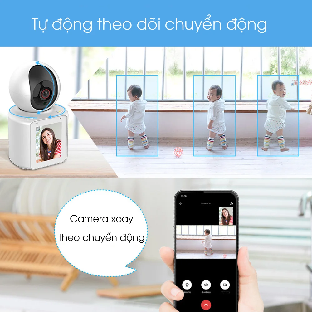 Camera YooSee DP06S-C31 1080p - gọi điện trực tiếp (app-iCSee)