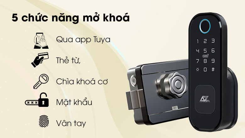 Cách mở khoá khoa-cua-cong-dien-tu-azsmart-r5-2