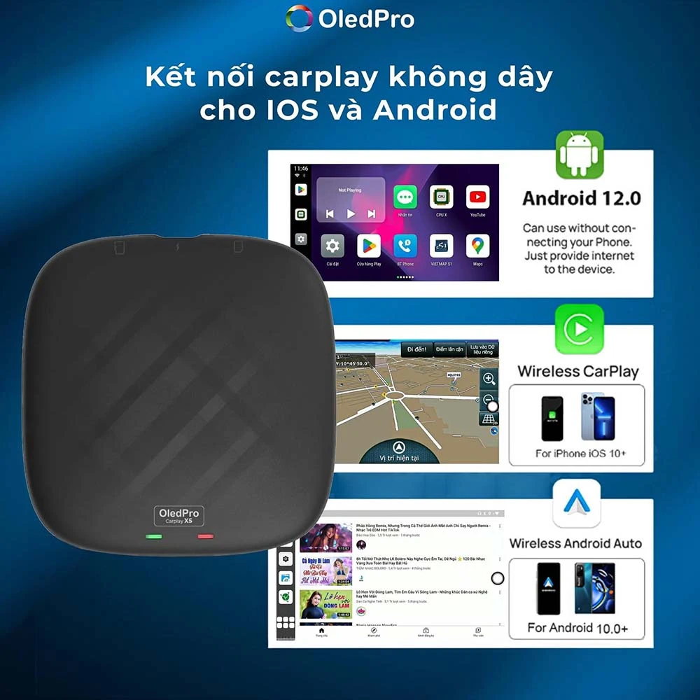 Android Box ô tô OledPro X9 Ram 4GB Qualcom 6125