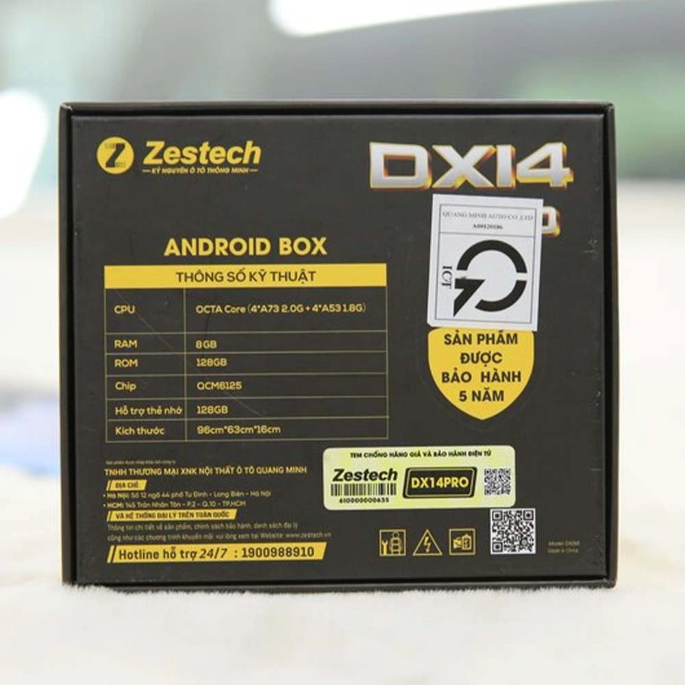 Android Box Ô tô Zestech DX14 Pro, Chip QCM6125, Ram 8GB