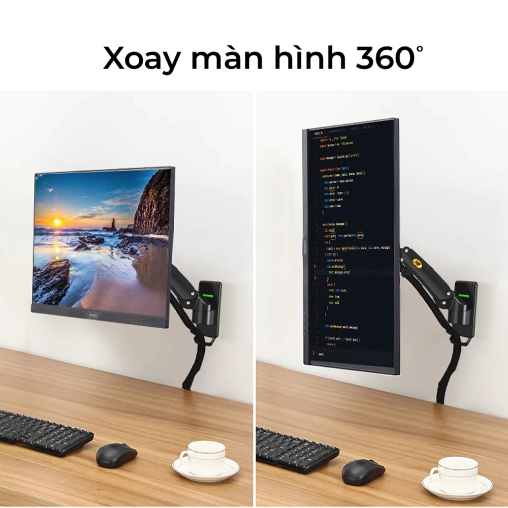 Giá Treo Màn Hình Xoay Đa Hướng NB-F120 (17"- 29")