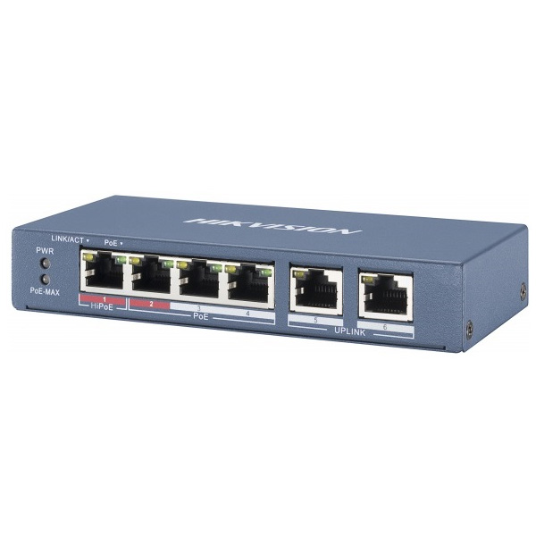 Bộ Chia Mạng 6 Cổng PoE Hikvision DS-3E0106P-E/M