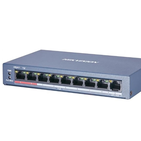 Bộ Chia Mạng PoE Hikvision DS-3E0109P-E(C) 9 Cổng