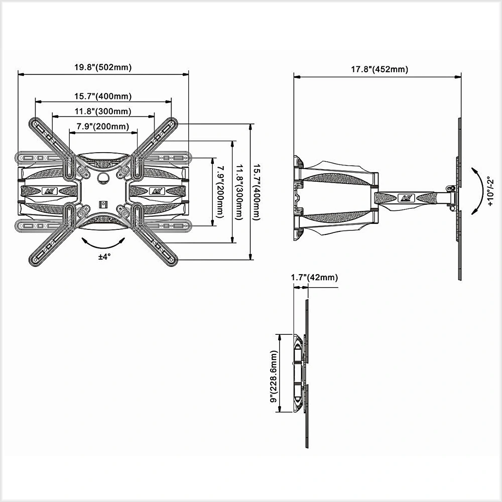 Giá Treo Tivi NB P5 32" - 65 Xoay Nhiều Hướng (nhập khẩu)