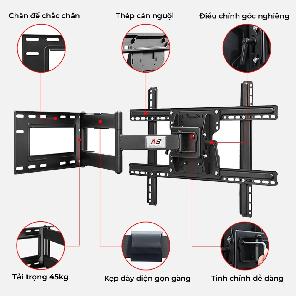 Giá Treo Tivi Xoay NB SP2 40" - 85" (nhập khẩu)