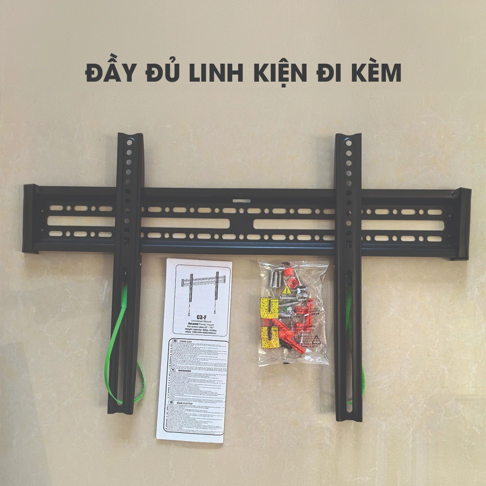 Giá Treo Tivi C3F 32" - 75" Phẳng Tường (nhập khẩu)