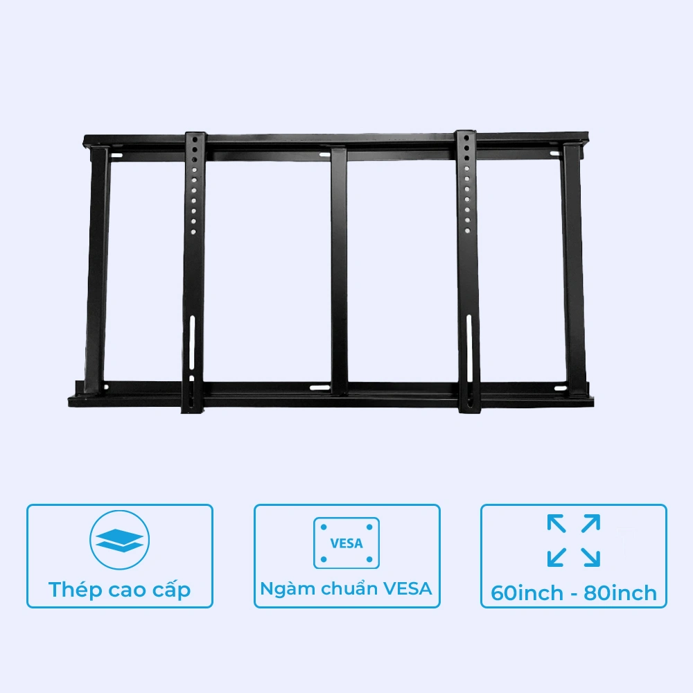 Giá Treo Tivi Thẳng Sát Tường FT75 60" - 80"
