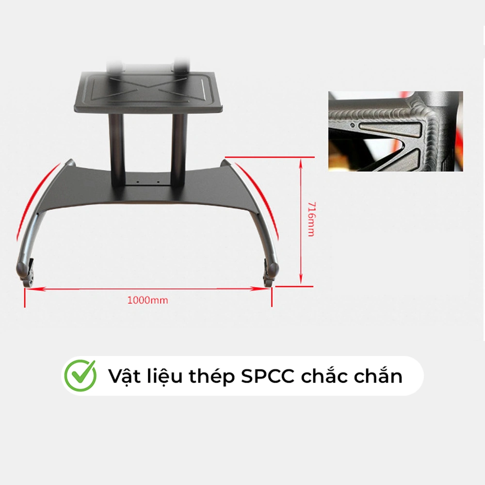 Giá Treo Tivi Di Động Ava1800 40"- 90" Hàng Nhập Khẩu