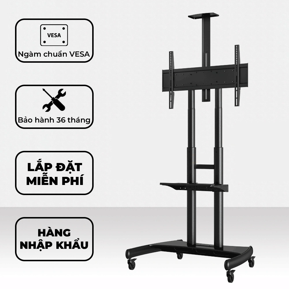 Giá Treo Tivi Di Động Ava1800 40"- 90" Hàng Nhập Khẩu