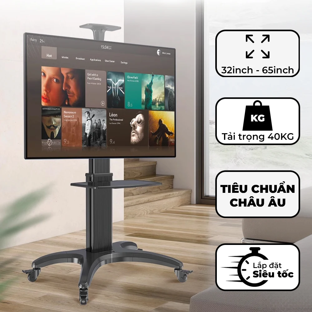 Giá Treo Tivi Di Động AVF1500 32" - 65" Hàng Nhập Khẩu